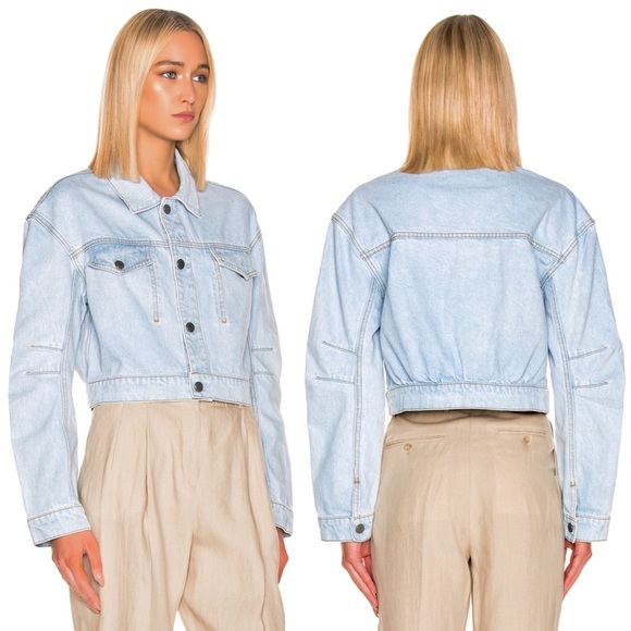 GRLFRND Lacy Cropped Denim Jacket - Picture 4 of 15